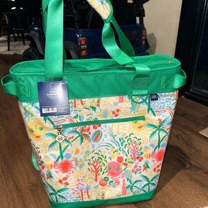 Roller Rabbit Green and Multicolor cooler bag